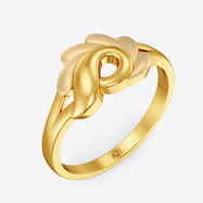 Stylish Leaf Design Kid’s Gold Ring
