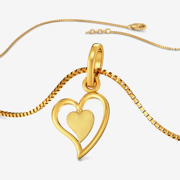 Leaf Embrace Heart Gold Pendant