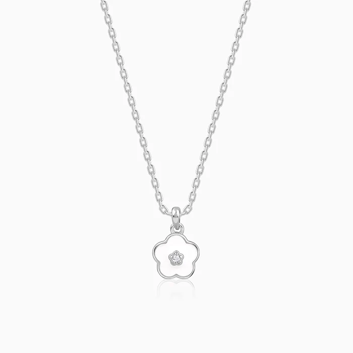 Silver Snow Pixie Kids Pendant with Link Chain